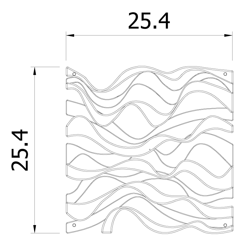 VedoNonVedo Onda dekoratives Element zur Einrichtung und Teilung von Räumen - blau transparent 3